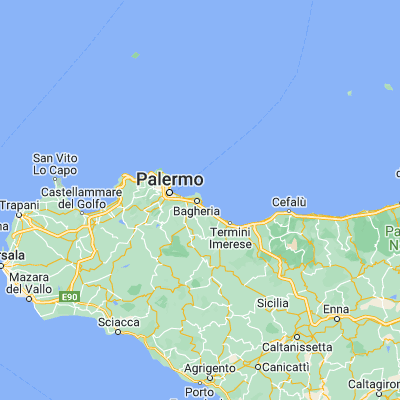 Map showing location of Santa Flavia (38.085050, 13.535050)