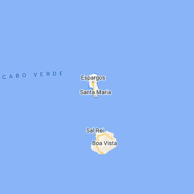 Map showing location of Santa Maria (16.600000, -22.900000)