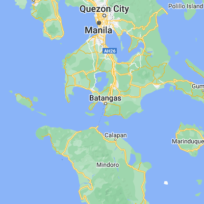 Map showing location of Santa Rita Aplaya (13.772600, 121.025900)
