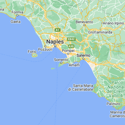 Map showing location of Sant'Agnello (40.630010, 14.397140)