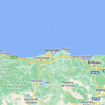 Map showing location of Santander (43.464720, -3.804440)
