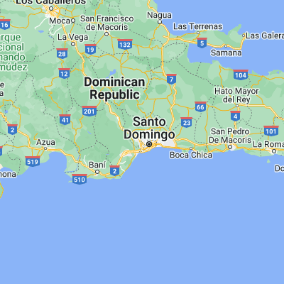 Map showing location of Santo Domingo (18.500120, -69.988570)