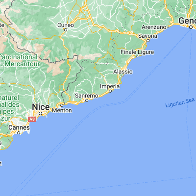 Map showing location of Santo Stefano al Mare (43.838550, 7.897280)
