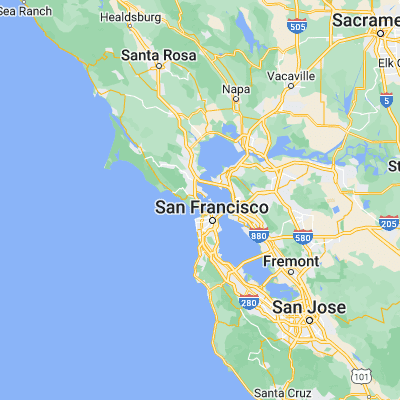 Map showing location of Sausalito (37.859090, -122.485250)