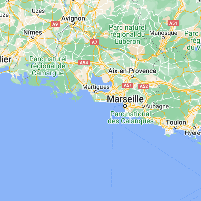 Map showing location of Sausset-les-Pins (43.331360, 5.104310)