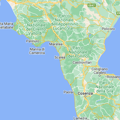 Map showing location of Scalea (39.813000, 15.795580)