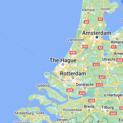 Map showing location of Scheveningen (52.104610, 4.275570)