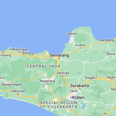 Map showing location of Semarang (-6.993200, 110.420300)