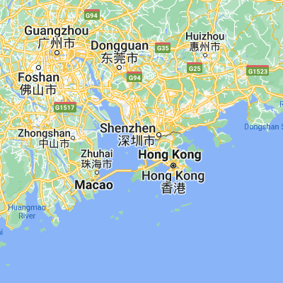 Map showing location of Shekou (22.493590, 113.915600)