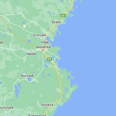 Map showing location of Skelleftehamn (64.683330, 21.233330)