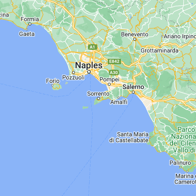 Map showing location of Sorrento (40.626010, 14.374410)