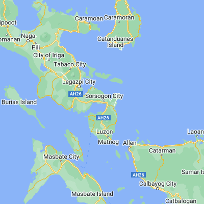 Map showing location of Sorsogon (12.973890, 123.993330)