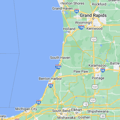 Map showing location of South Haven (42.403090, -86.273640)