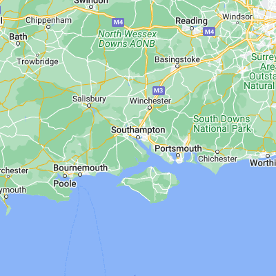 Map showing location of Southampton (50.903950, -1.404280)