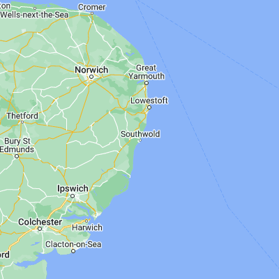 Map showing location of Southwold (52.327520, 1.679790)
