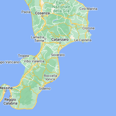Map showing location of Soverato Marina (38.684980, 16.549910)