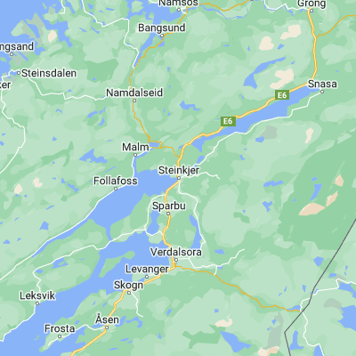 Map showing location of Steinkjer (64.014870, 11.495370)