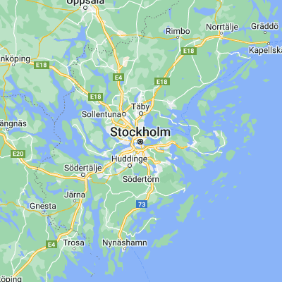 Map showing location of Stockholm (59.332580, 18.064900)
