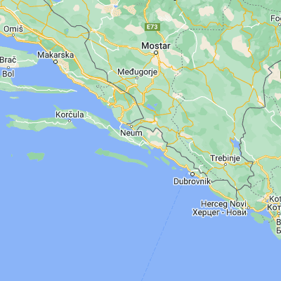 Map showing location of Ston (42.838610, 17.696390)