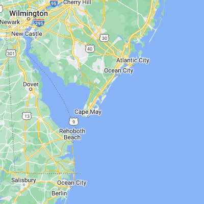 Map showing location of Stone Harbor (39.050950, -74.757940)