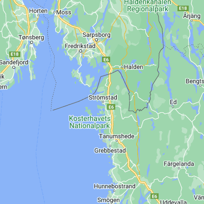 Map showing location of Strömstad (58.939450, 11.171200)