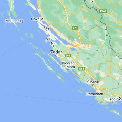 Map showing location of Sukošan (44.046670, 15.315560)