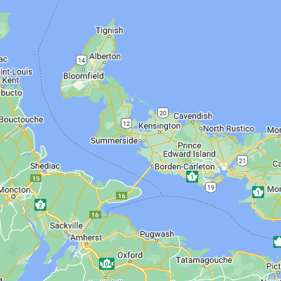 Map showing location of Summerside (46.395930, -63.787620)