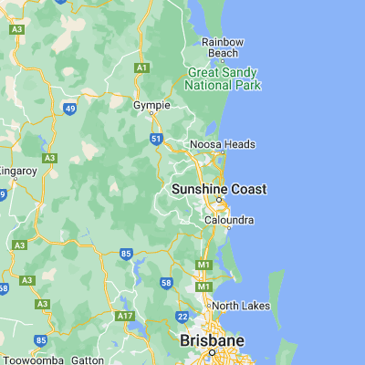 Map showing location of Sunshine Coast (-26.560980, 152.851130)