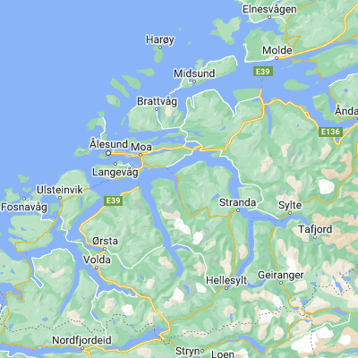 Map showing location of Sykkylven (62.395940, 6.587500)