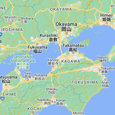Map showing location of Tadotsu (34.275000, 133.750000)