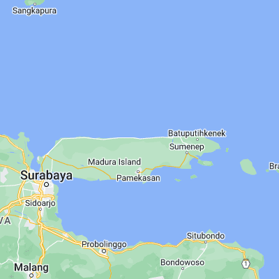Map showing location of Tamberu (-6.898100, 113.484300)