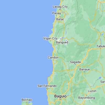 Map showing location of Tamorong (17.333330, 120.433330)