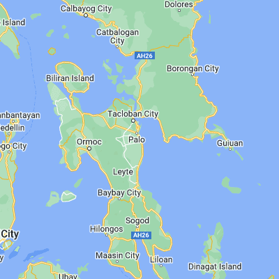 Map showing location of Tanauan (11.109440, 125.015560)
