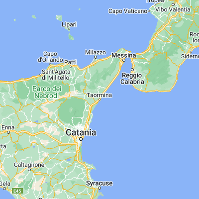 Map showing location of Taormina (37.853580, 15.288510)