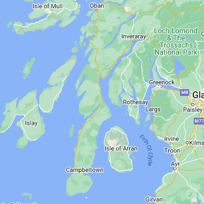 Map showing location of Tarbert (55.862770, -5.416220)