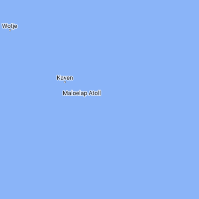 Map showing location of Taroa (8.705760, 171.227500)