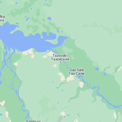 Map showing location of Tazovskiy (67.471500, 78.716200)