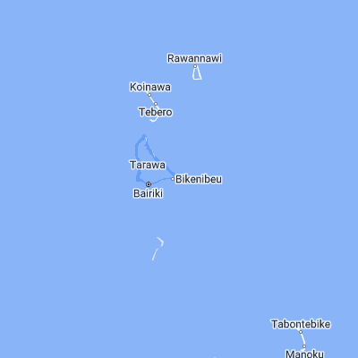 Map showing location of Temaiku Village (1.362920, 173.162260)