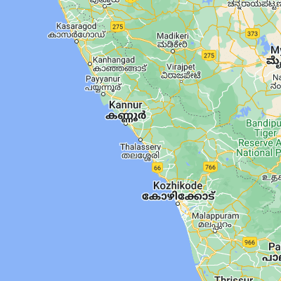 Map showing location of Thalassery (11.747780, 75.488330)