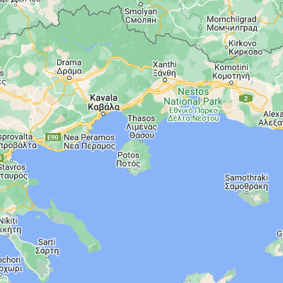 Map showing location of Thásos (40.778060, 24.709440)