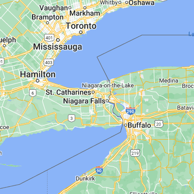 Map showing location of Thorold (43.116820, -79.199580)
