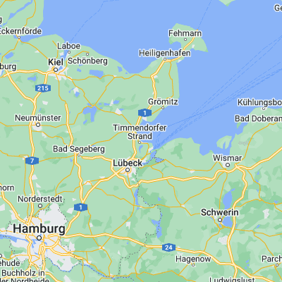 Map showing location of Timmendorfer Strand (54.000000, 10.783330)