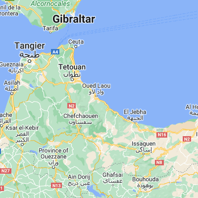 Map showing location of Tizgane (35.412110, -5.068360)