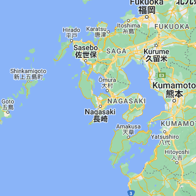 Map showing location of Togitsu (32.833330, 129.850000)