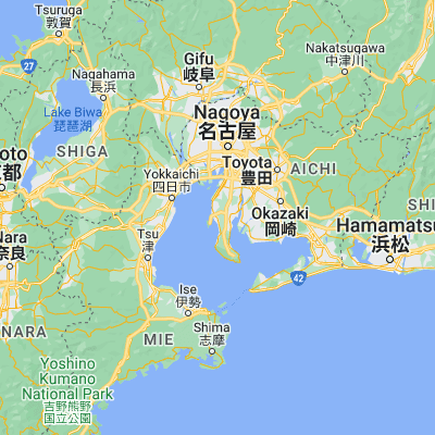 Map showing location of Tokoname (34.883330, 136.850000)