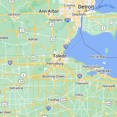 Map showing location of Toledo (41.663940, -83.555210)