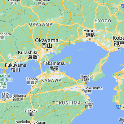 Map showing location of Tonoshō (34.483330, 134.183330)