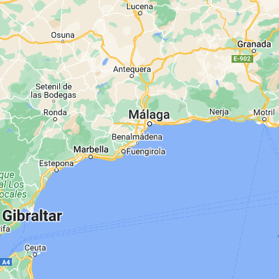 Map showing location of Torremolinos (36.620350, -4.499760)