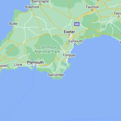 Map showing location of Totnes (50.431070, -3.684300)