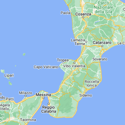 Map showing location of Tropea (38.675380, 15.894790)